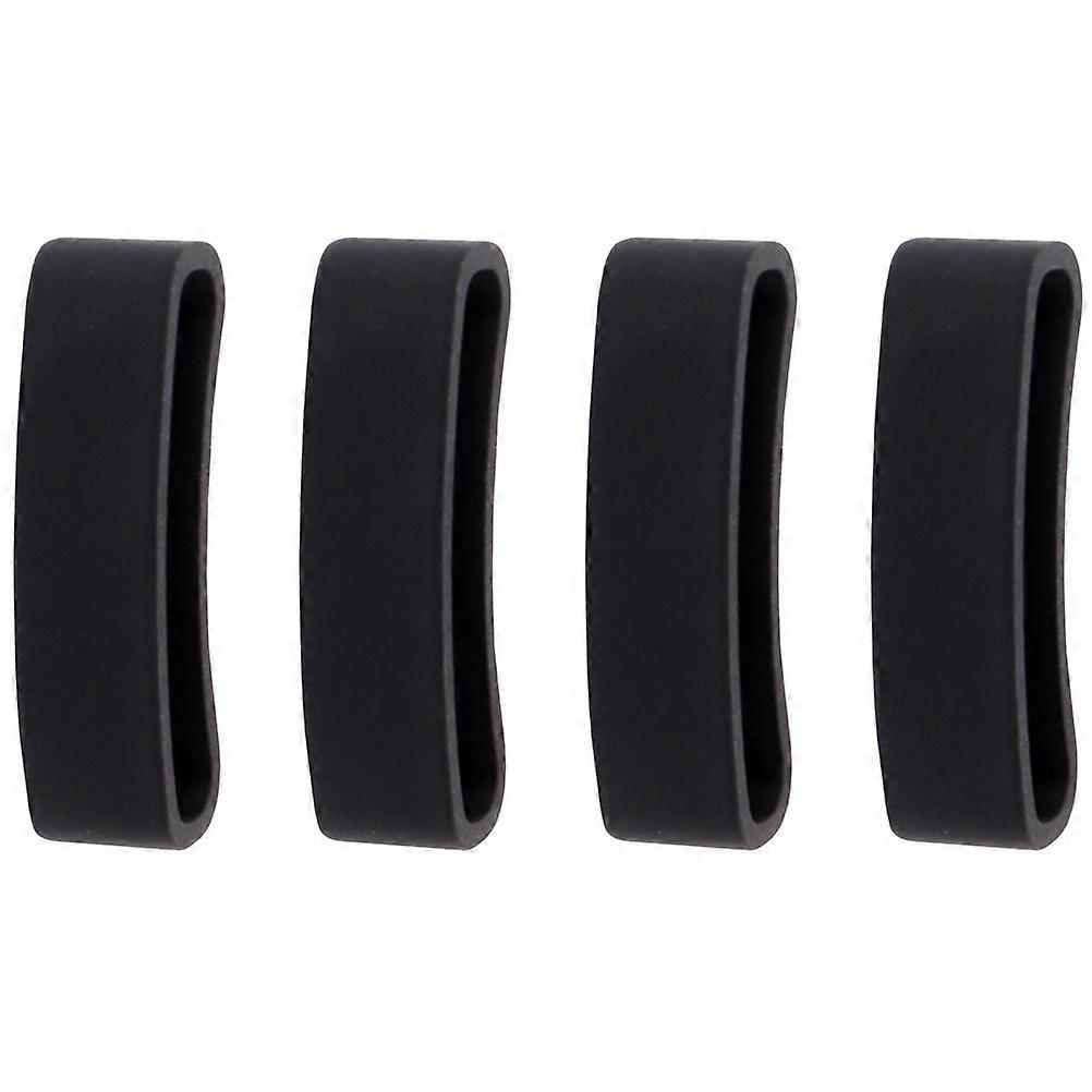 Black Watch Band Ring for Strap Retainer 6Pcs Durable Rubber Fasteners