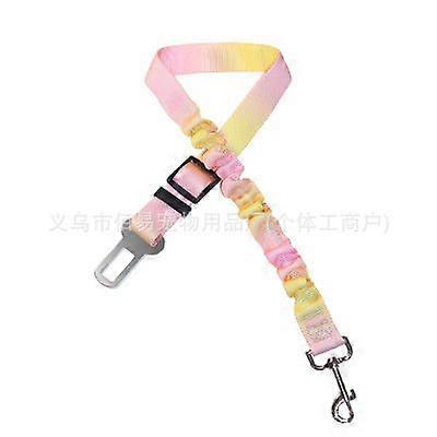 Dog Car Seat Belt Pet Safety Harness Elastic Retractable Leash Cat Print Pattern