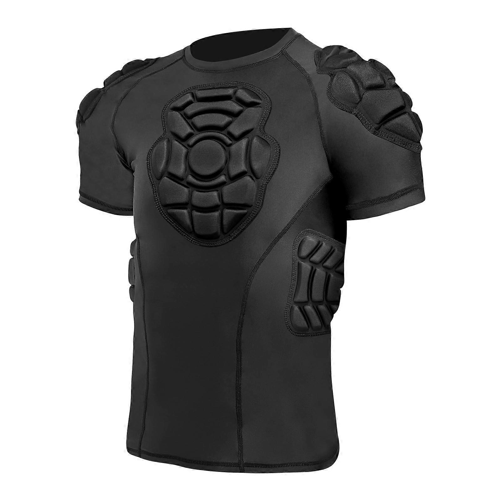 Youth Football Rib Protector Compression Shirt for Chest, Heart, Shoulder, and Sternum Guard in Lightweight Fabric, Size Large