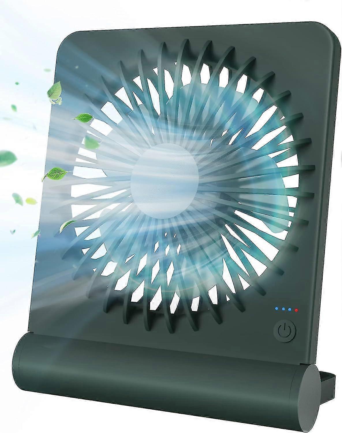 Desk Fan, Small Portable Battery Operated, 220 Tilt Folding Ultra Quiet, 3 Speed Adjustable Mini Fan