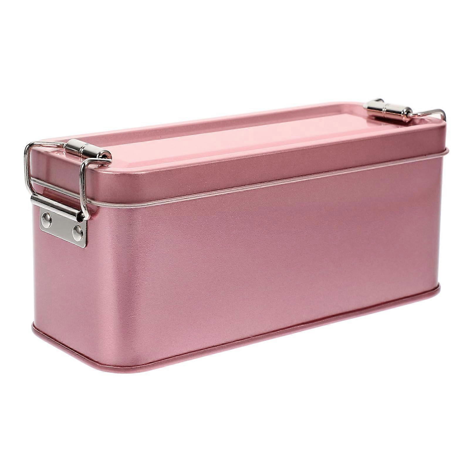 Retro Tin Storage Box Lid For Biscuits And Sweets Rose Gold For Home Organization And Gifting