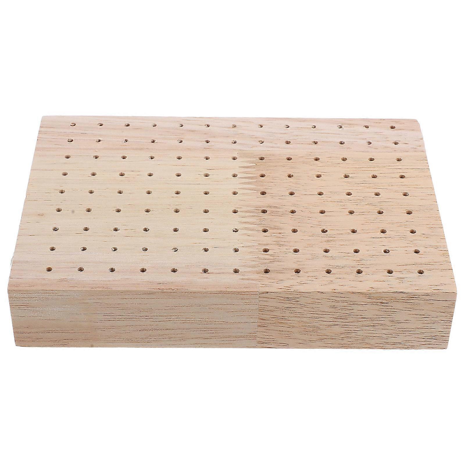 Wooden Food Skewer Holder for Retail with 4Pcs Rectangular Pick Stands