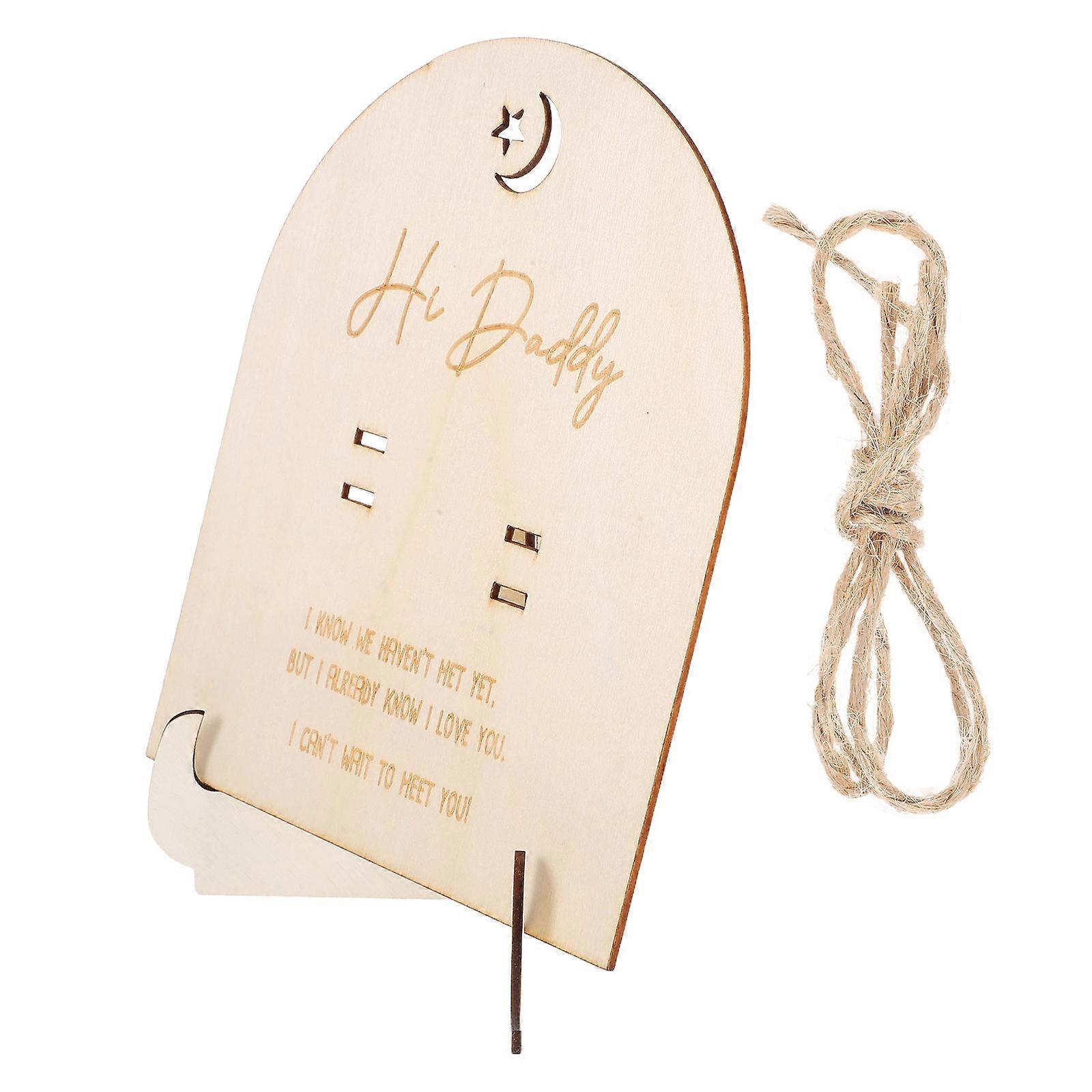 Wooden Pregnancy Test Keepsake Board with Stand for Memory 5Sets