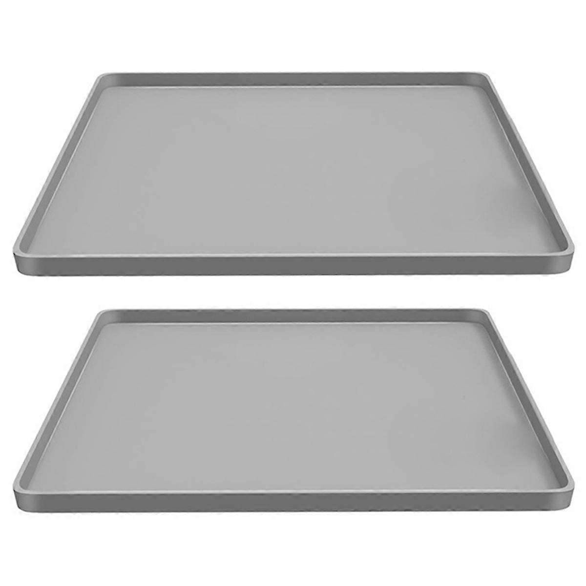 Refrigerator Floor Protector,Mini Silicone Mat,Fridge Under Mat,Gray