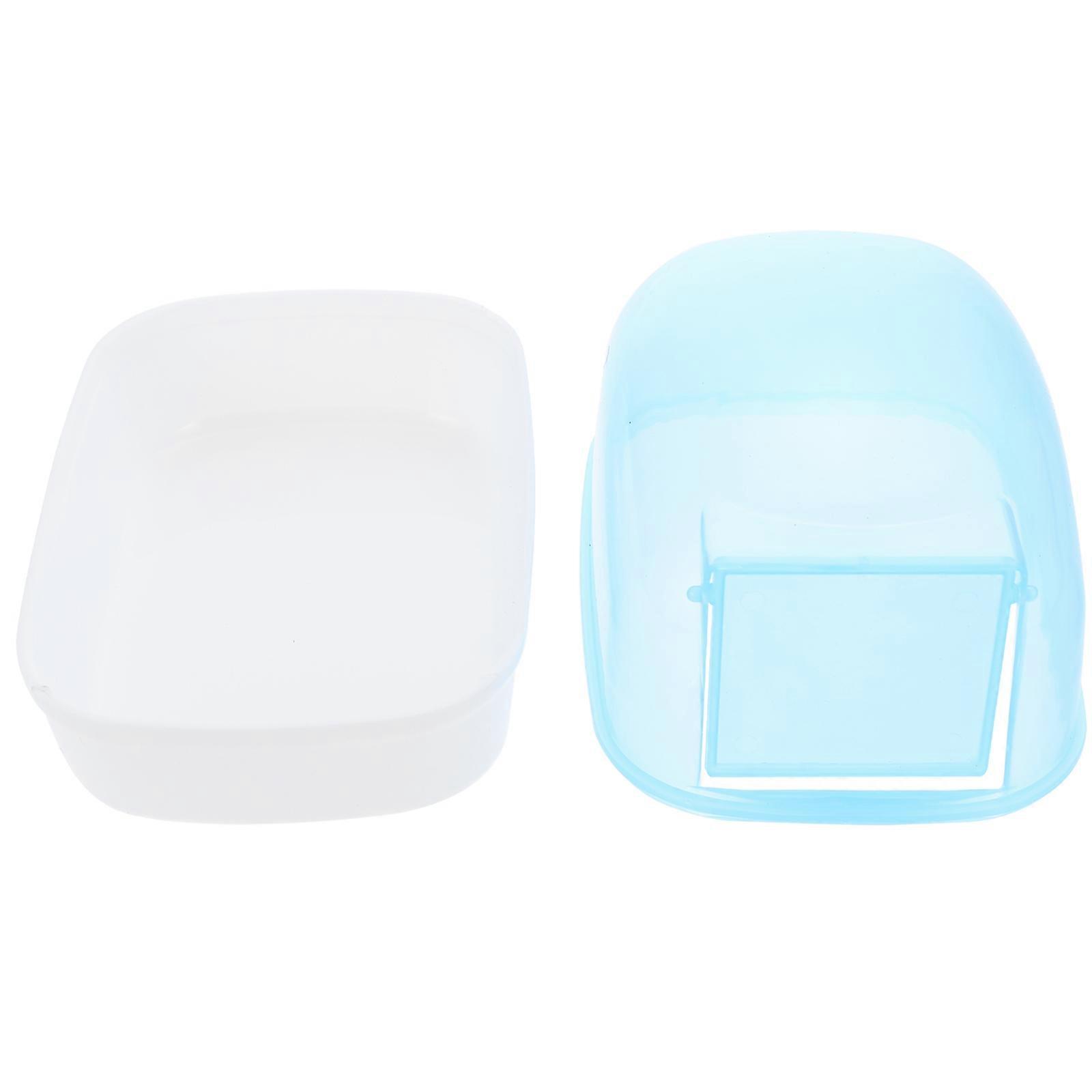Hamster Bath Box Hamster Supply Home Use Detachable Design 4.8×3.5×2.2in Transparent 2Pack