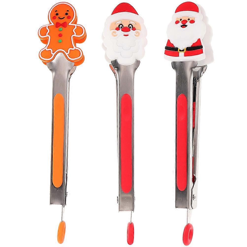 Multi-functional Food Tongs 6 Pcs Christmas Kitchen Accessories Rust Resistant Assorted Color Outdoor Use