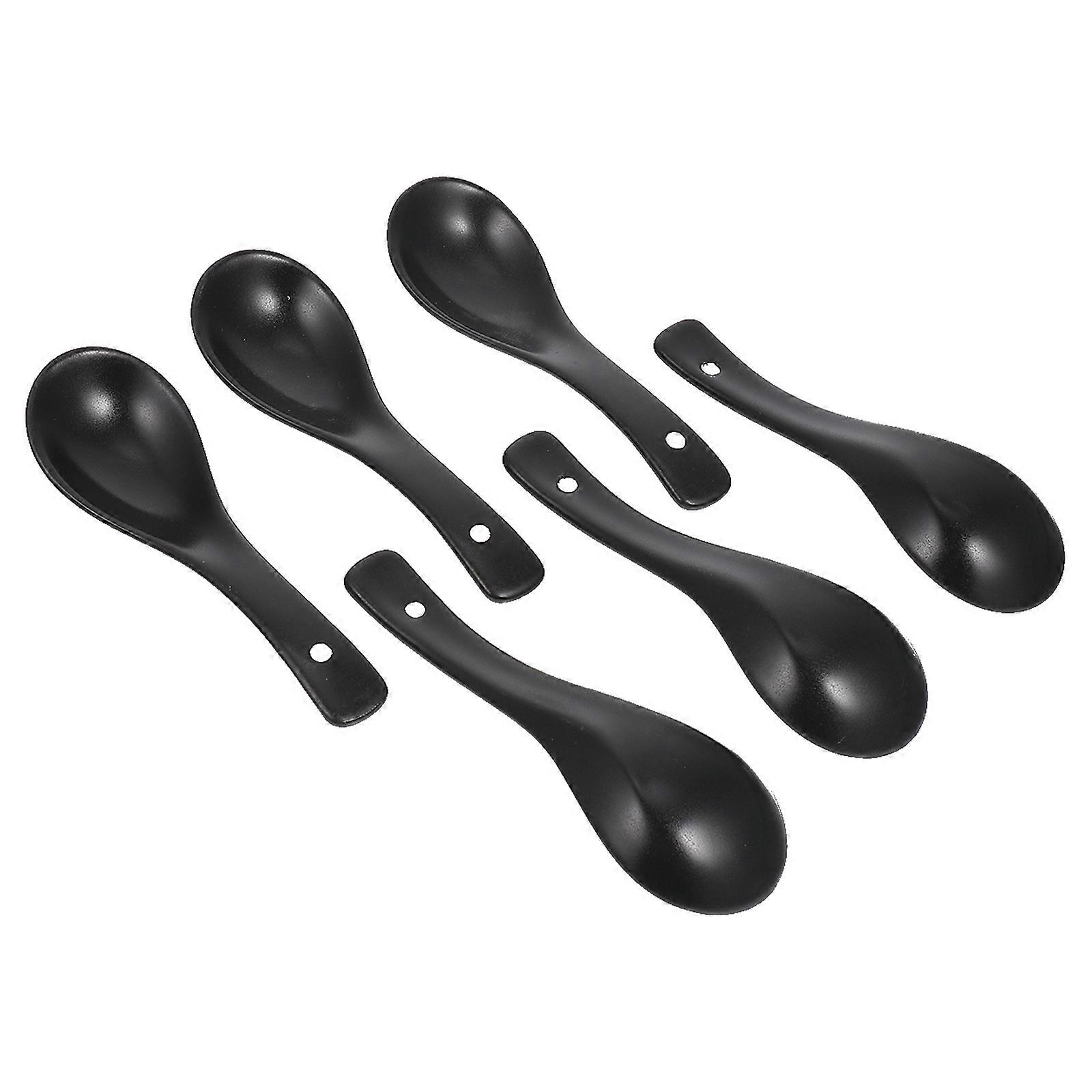 Practical Ceramic Soup Spoons for Rice Eating 18Pcs Kitchen Tableware