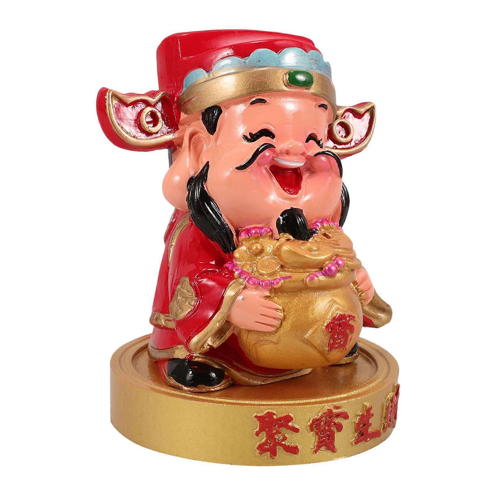 Car Dashboard Ornament Wealth Figurine for Decoration 3Pcs Resin Set