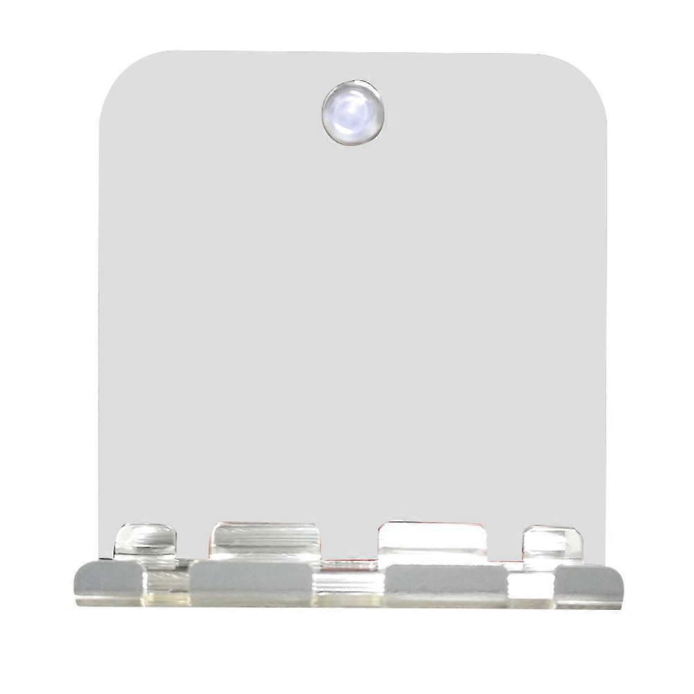 Unbreakable Mirror Quadrate Portable for Makeup Use 2Pcs Silver Set