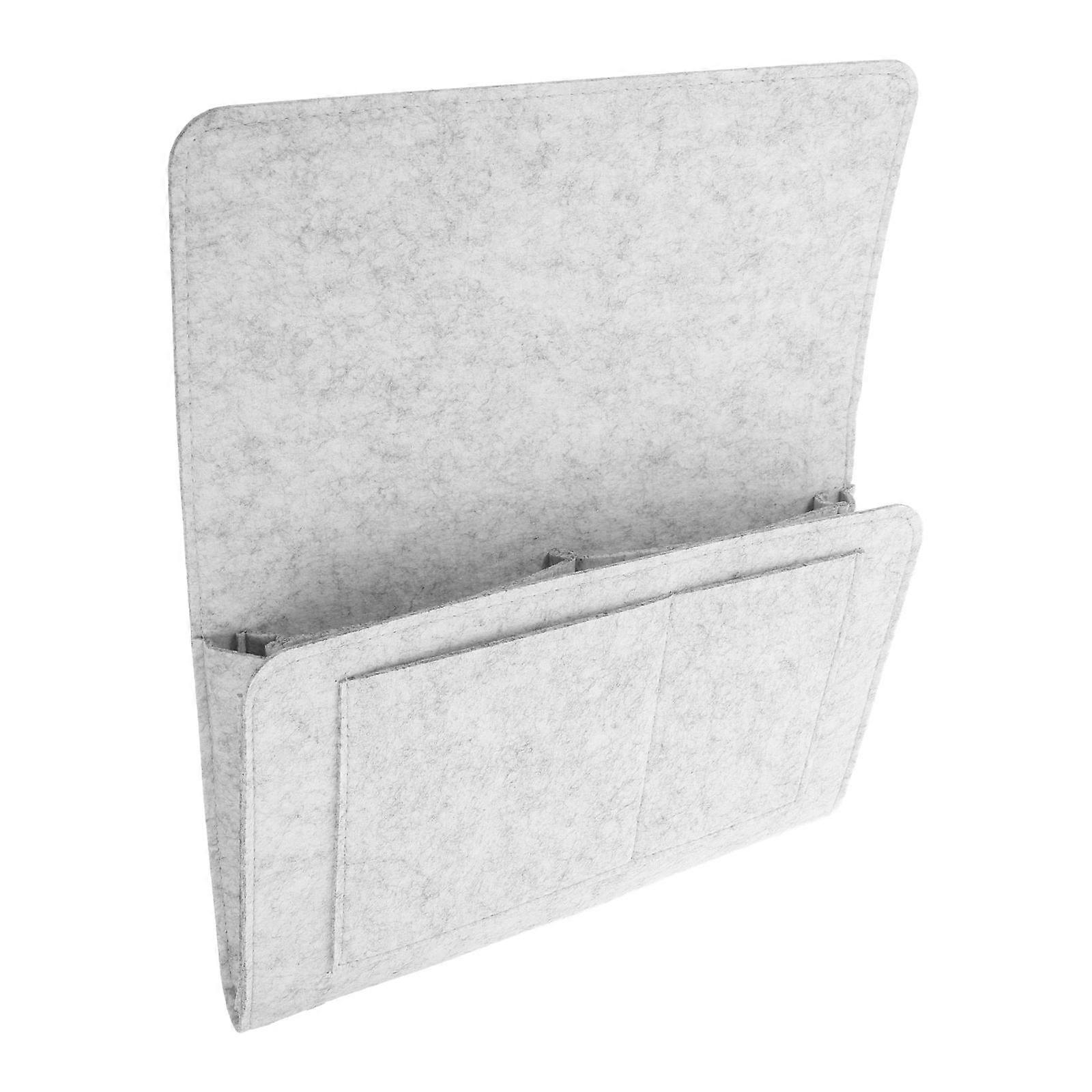 Hanging Bedside Organizer Pouch For Students Dormitory Storage Solutions In Grey Color 1Pack