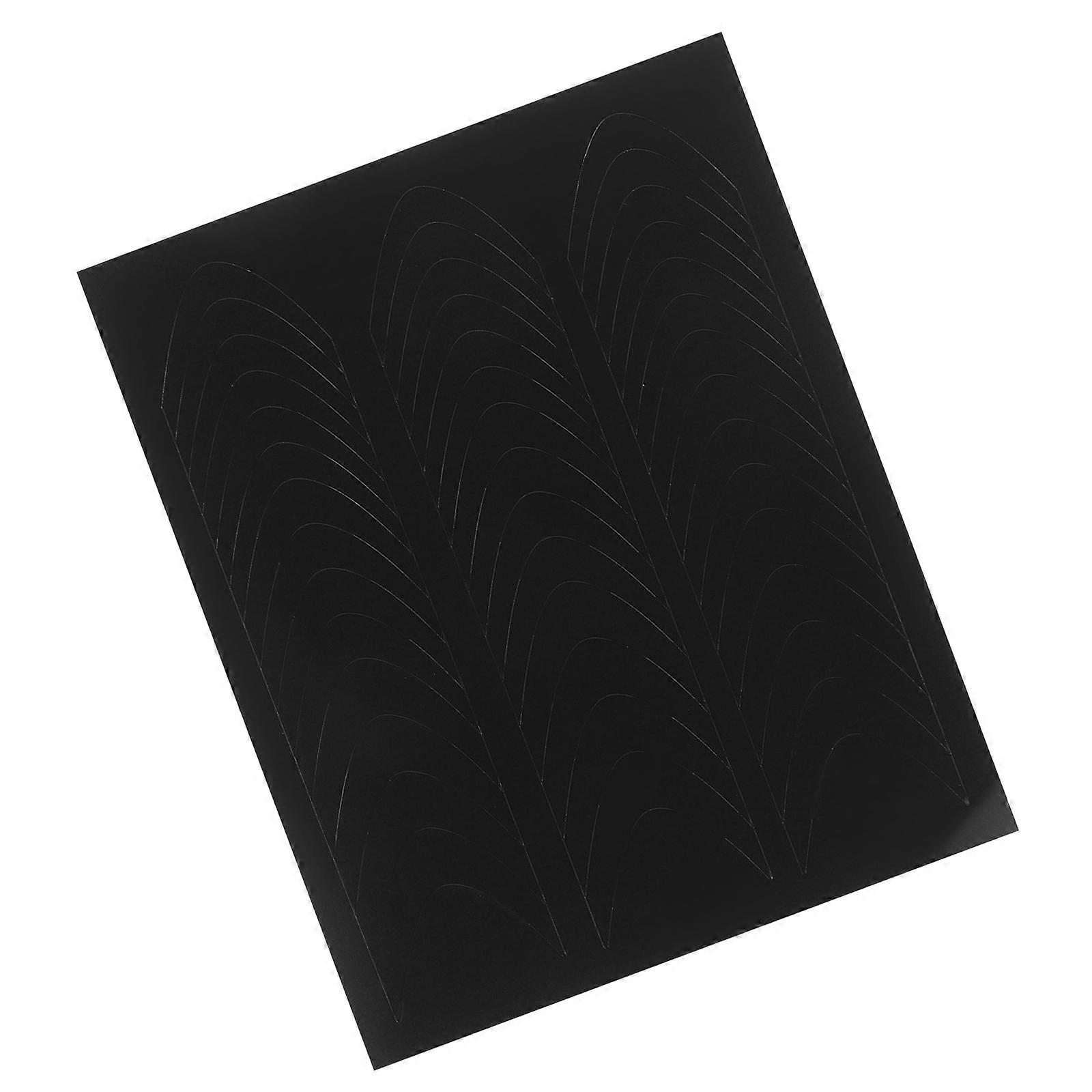 Nail Extension French Guide Sticker for Manicure 1 Sheet Black Paper