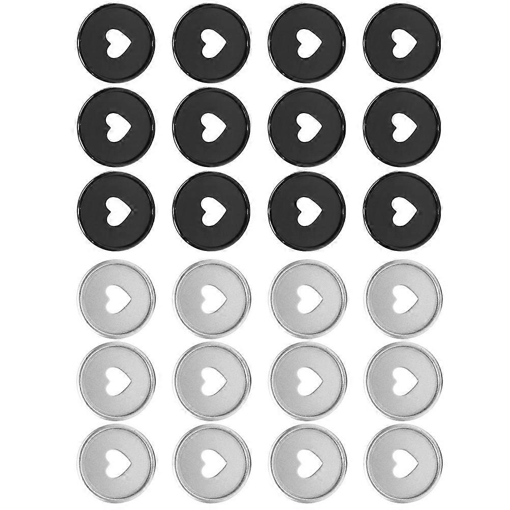 Binding Discs 24Pcs Round Corner Tools For Notebook Fixing And Planner Usage In Silver And Black Color With Page Turning Convenience