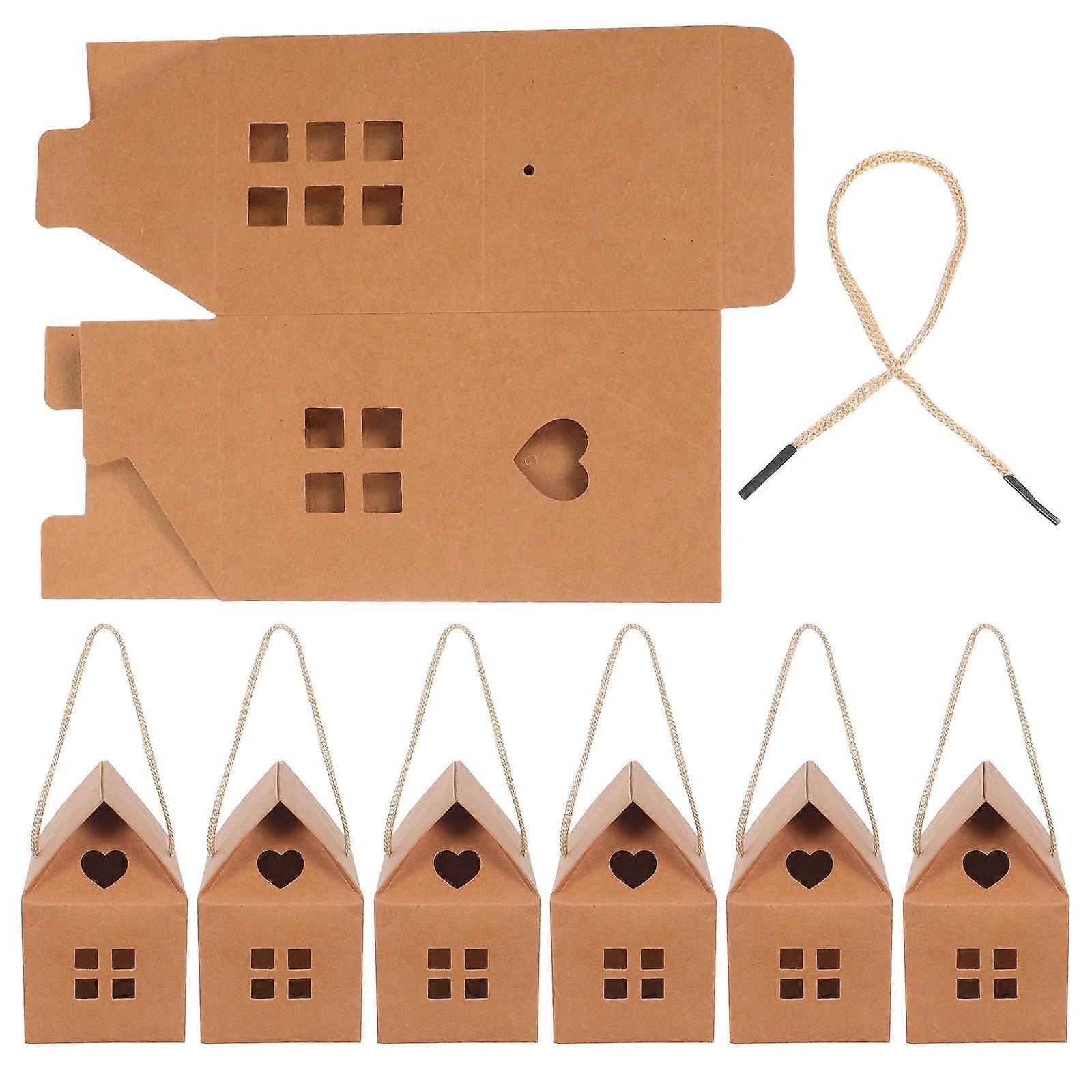 Paper Candy Boxes Handheld for Storage 45Pcs House Shaped Party Gift Boxes
