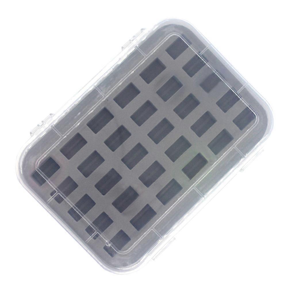 Sewing Bobbin Storage Box with Sponge 3Pcs Plastic Grey Case