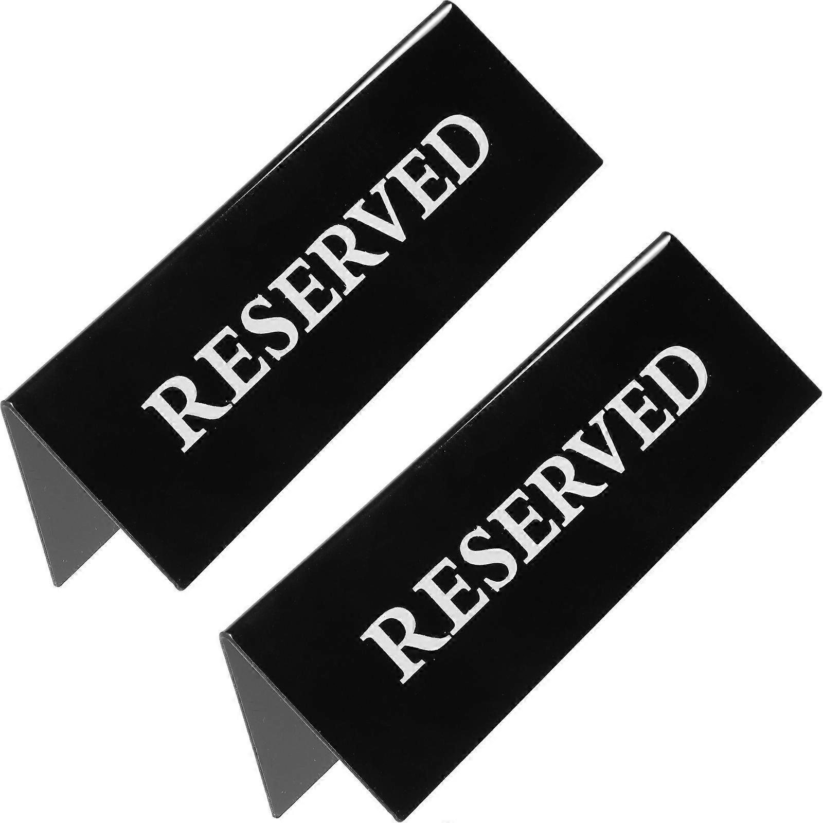 Acrylic Reserved Seating Sign Inverted V Triangle For Weddings 2Pcs