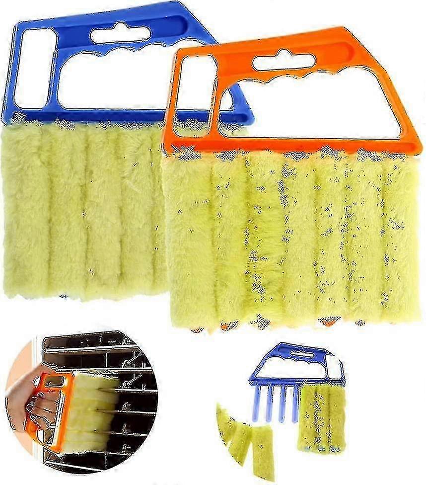 2 Pcs Blind Cleaners, 7 Finger Brush Dusting Cleaner Tool Air Conditioner Window