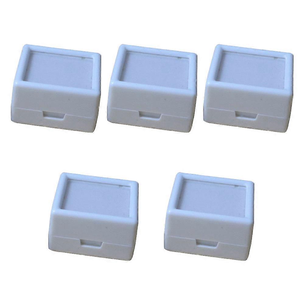 Display Box with Foams Insert Gems Box for Storage 10Pcs White