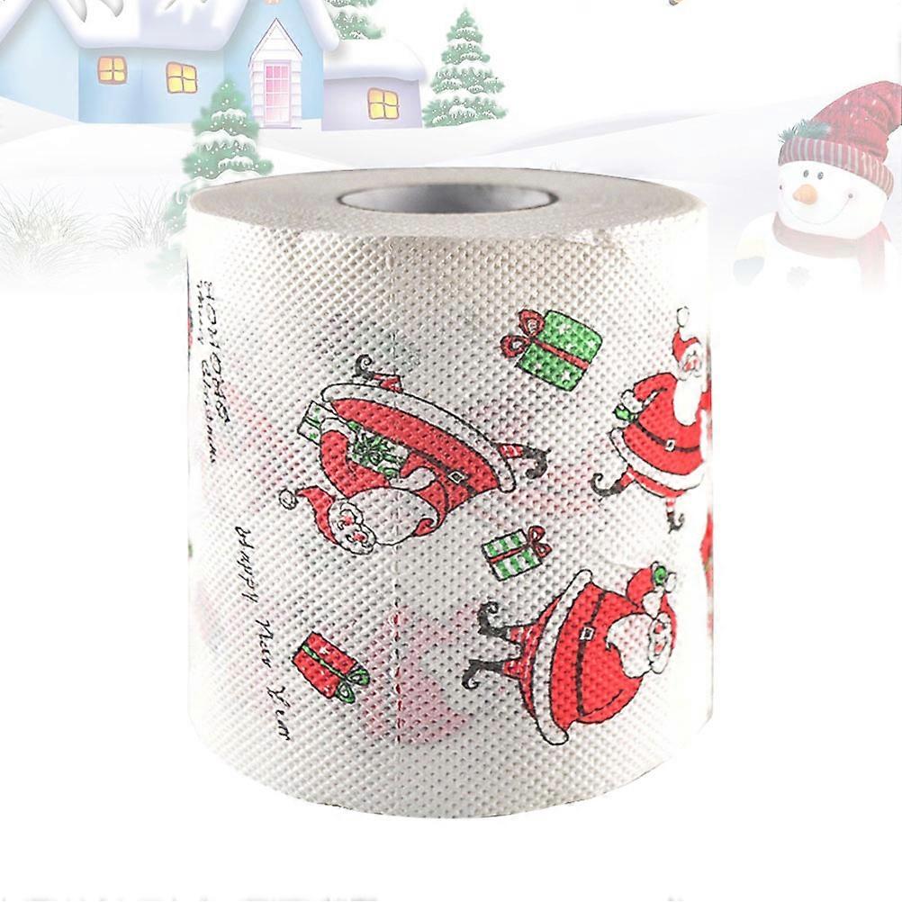 Table Tissue Xmas Printed Paper Roll for Cleaning 3Pcs Christmas Gift
