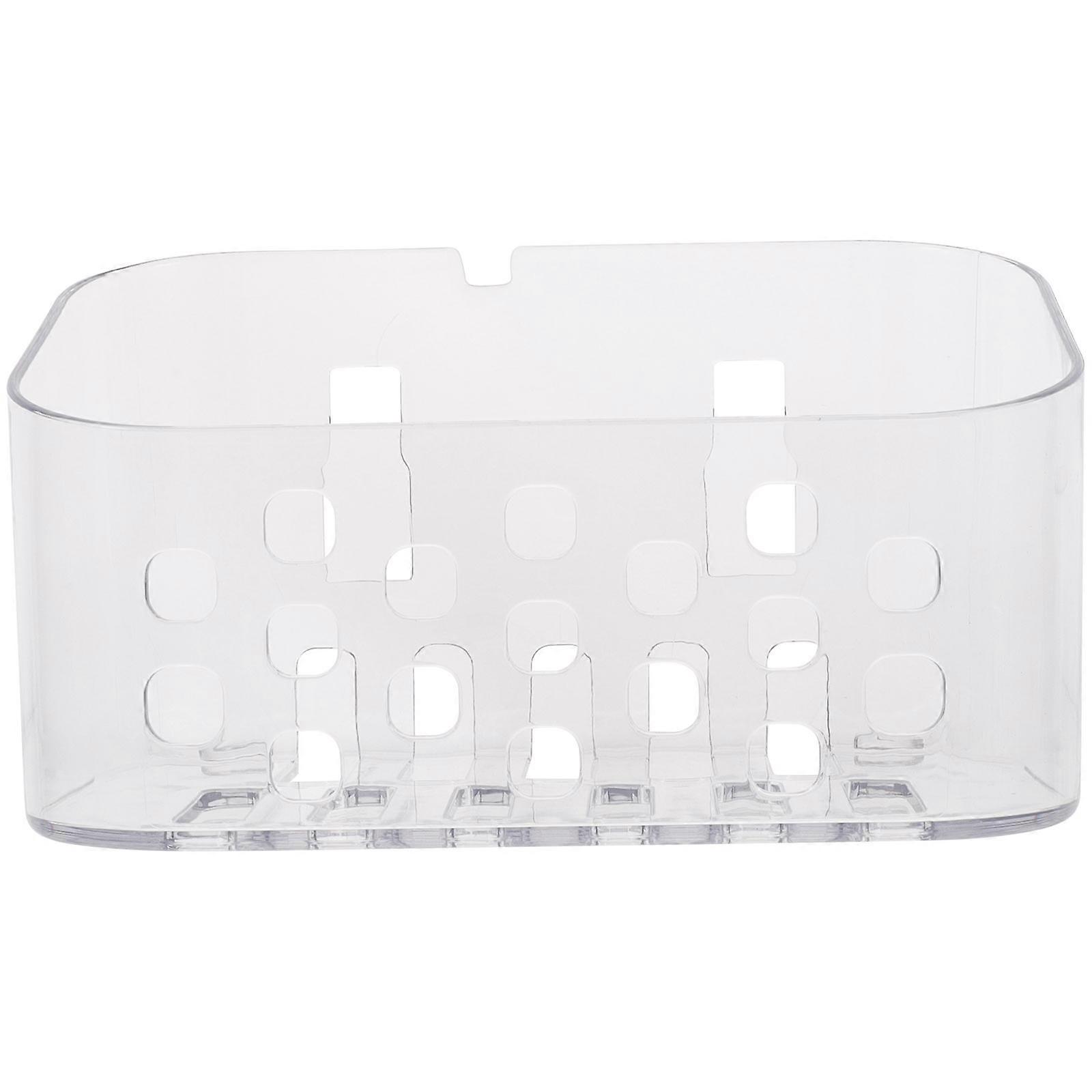 Transparent Wall Storage Rack for Bathroom Organization 2Pcs Punch Free Holder