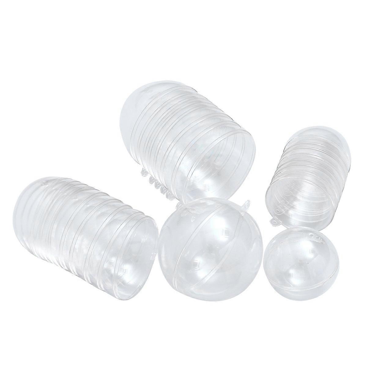 Party Favor Box Clear Plastic Round 15Pcs Set