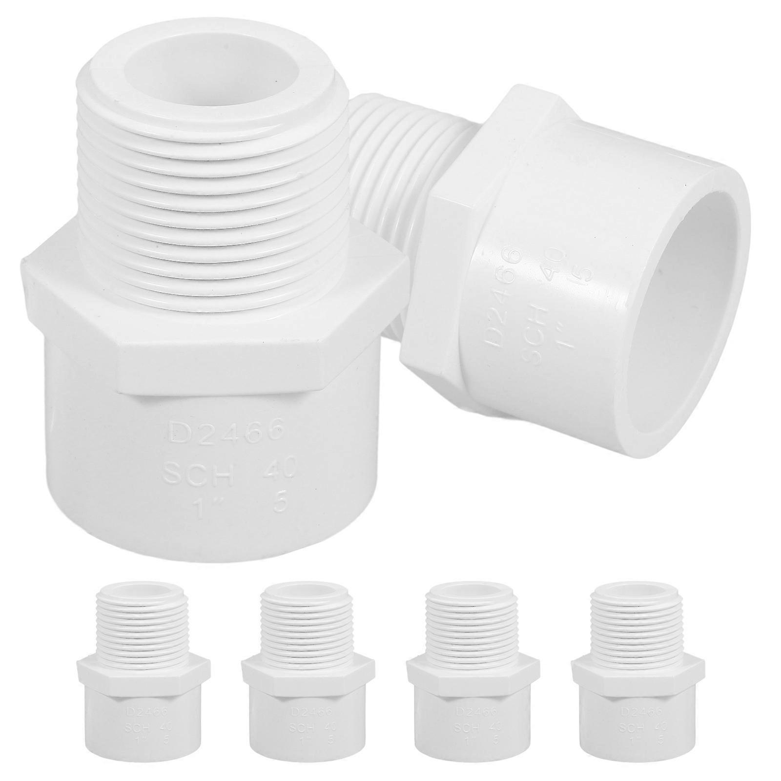 PVC Male Thread Pipe Coupling Connector for Plumbing 24Pcs Set