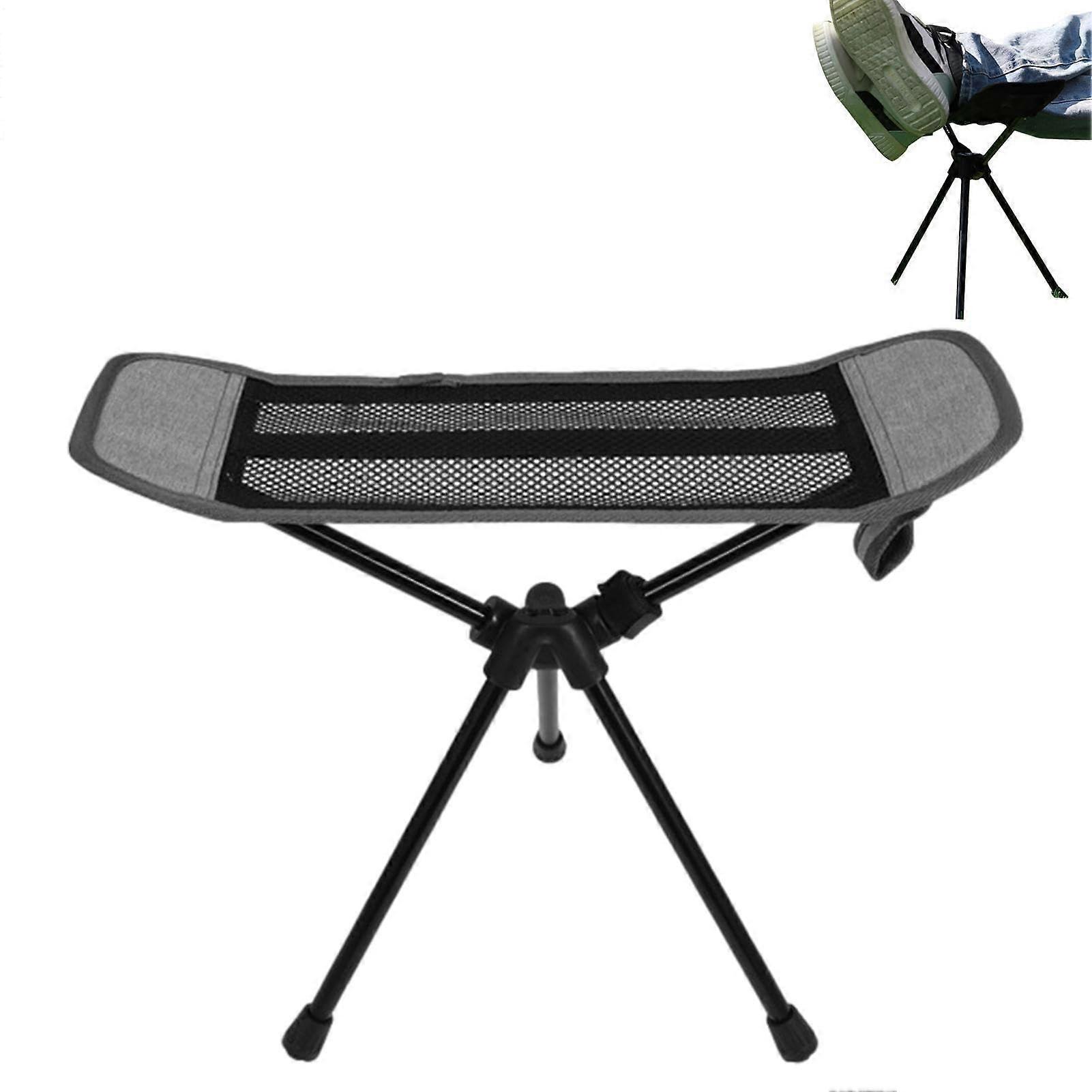 Tripod Stool Folding Seat Compact Folding Camping Stool, Lightweight Telescopic Travel Stool, Mini Foldable Grey