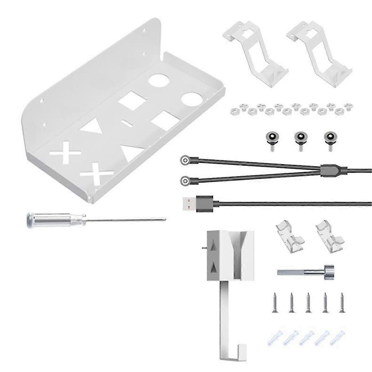 Wall Mount Storage Bracket Space-Saving Stand with Gamepad and Headphone Holder for Slim