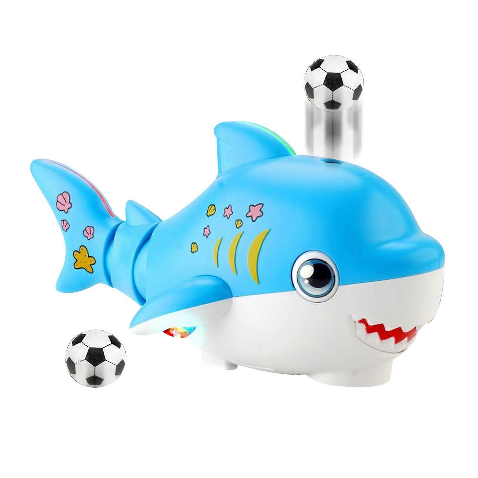 Blowing Floating Ball Toy Shark Ball Blowing Toys Sound Activated Lights Fine Motor Skills STEM Building Toy Pool Party