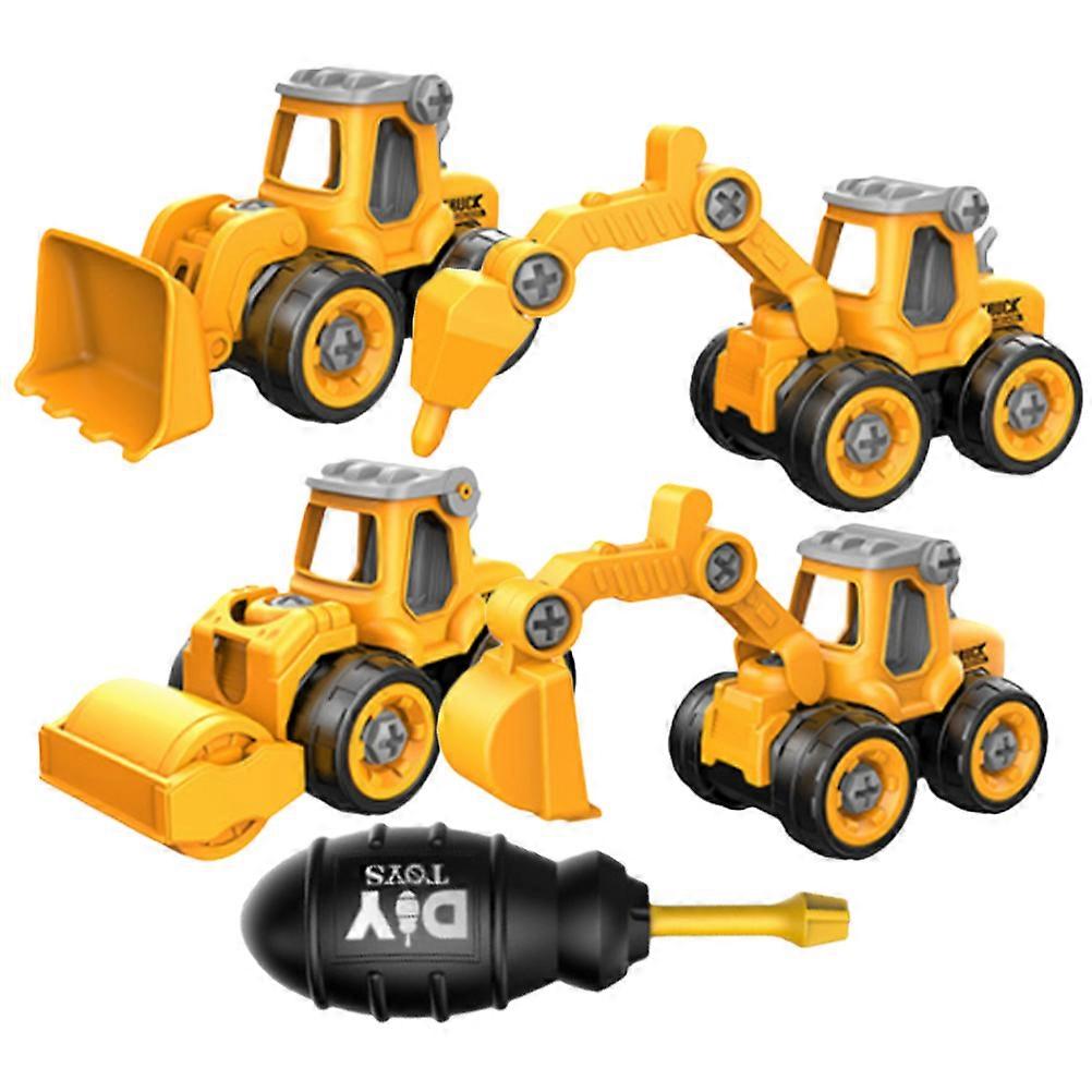 Plastic Construction Vehicle Toy for Kids with 1Set of Assembly Pieces
