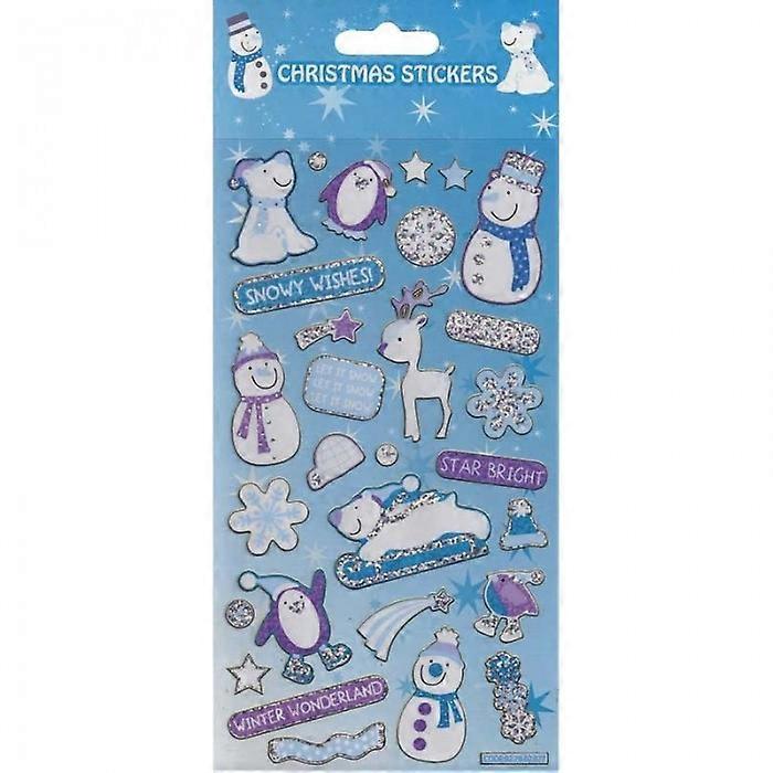 Paper Projects Reusable Sparkling Christmas Stickers