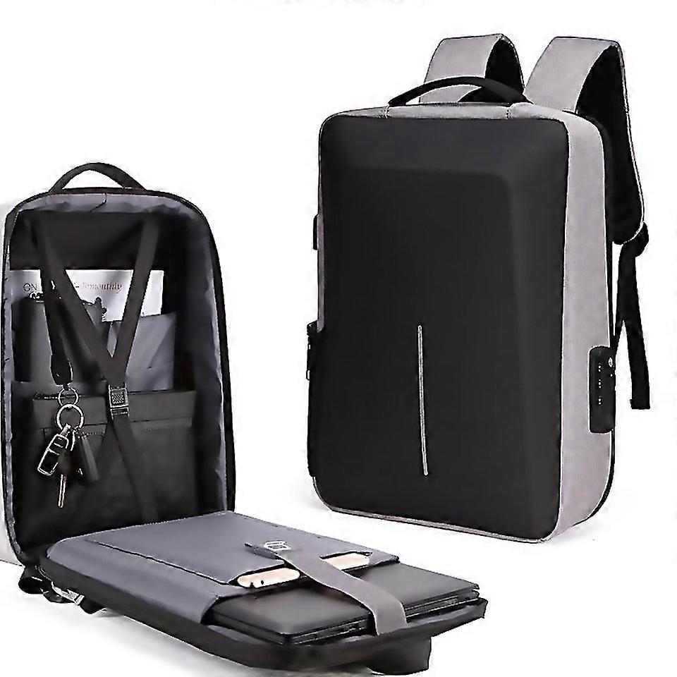 For Men Business Shoulder Usb External Interface Computer Bag Color 8001 Gray