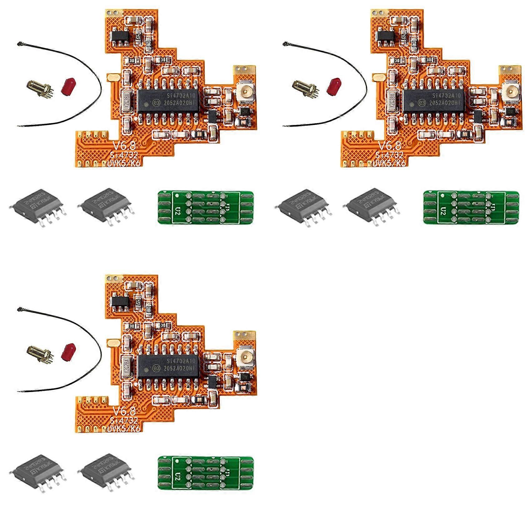 3X SI4732 V6.8 FPC Module+2x 2M Expansion Chip for Quansheng UVK5 K6 HF Shortwave Full Band/Single Sideband Reception
