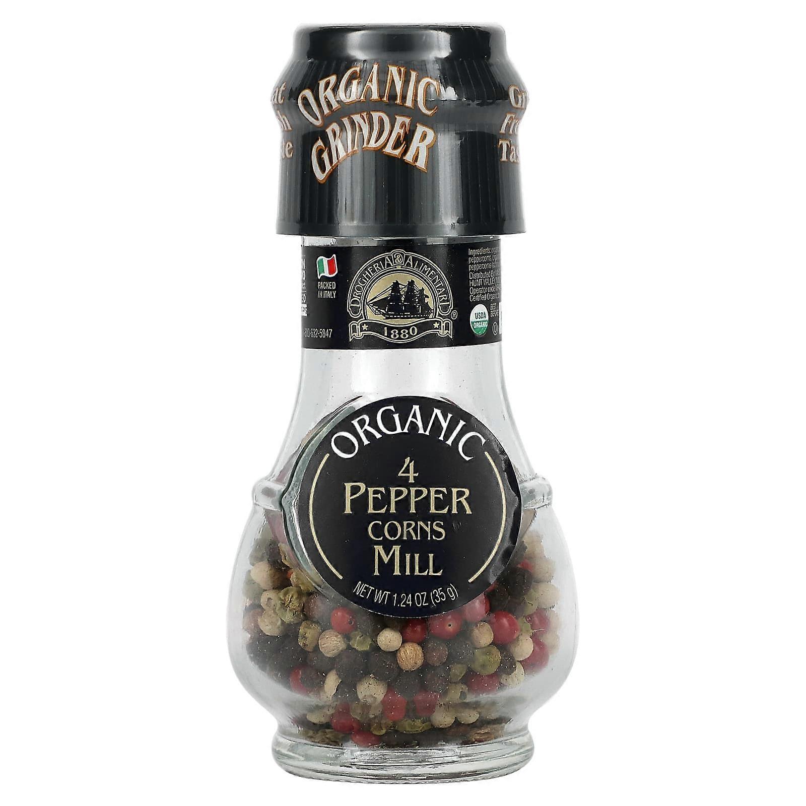 Organic 4 Peppercorns Mill, 1.24 oz (35 g)