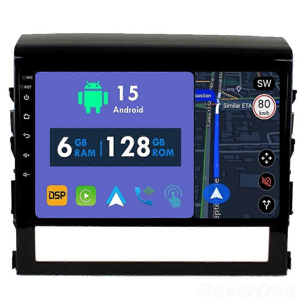 Car Radio 6G+128G CarPlay GPS Navigation Head Unit for Toyota Land Cruiser 200 11 2015 - 2020 Android Auto Bluetooth Stereo Touch Screen