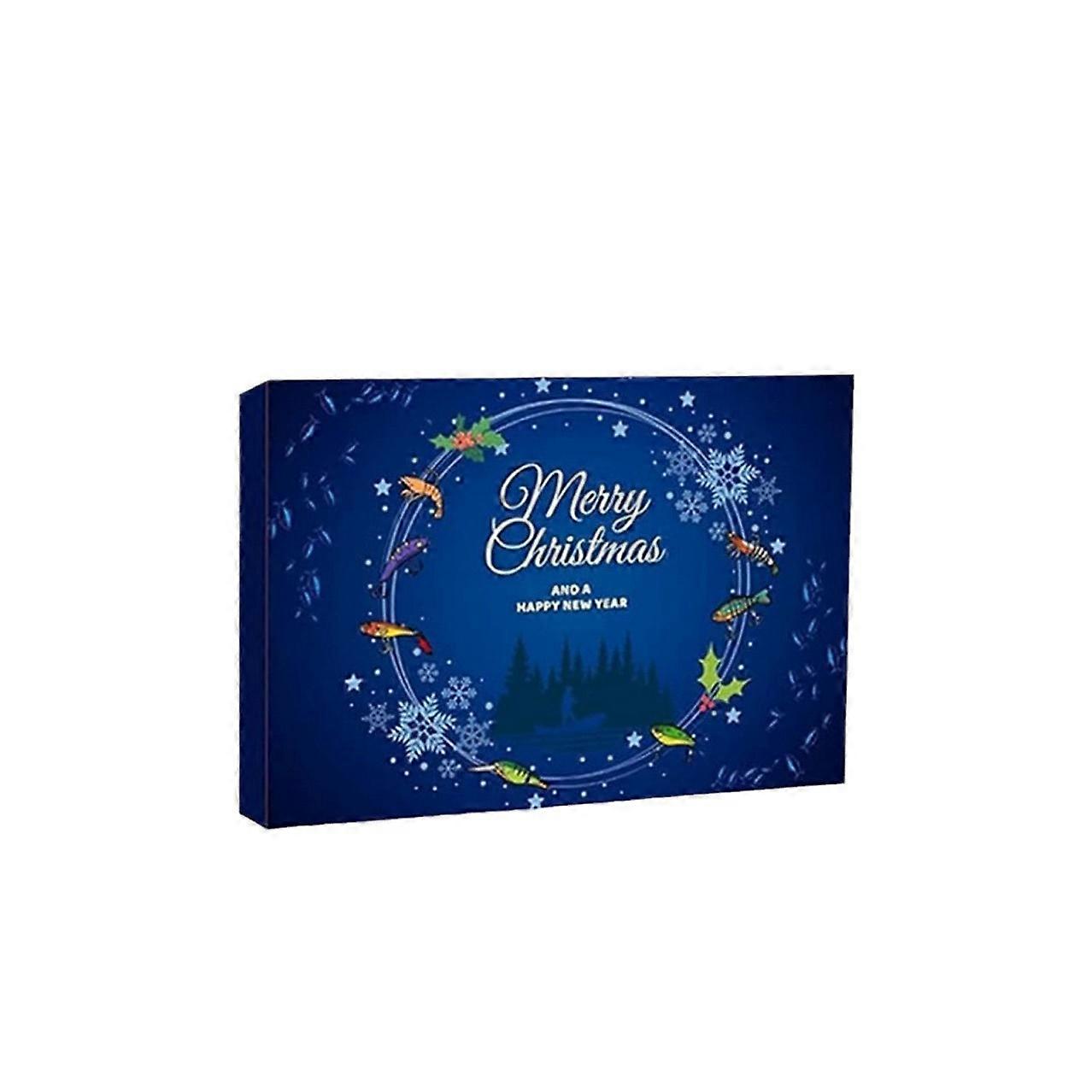 24-teiliges Angelköder-Set, Überraschungsbox, Geschenkbox für Angler zu Neujahr und Weihnachten, Stil A