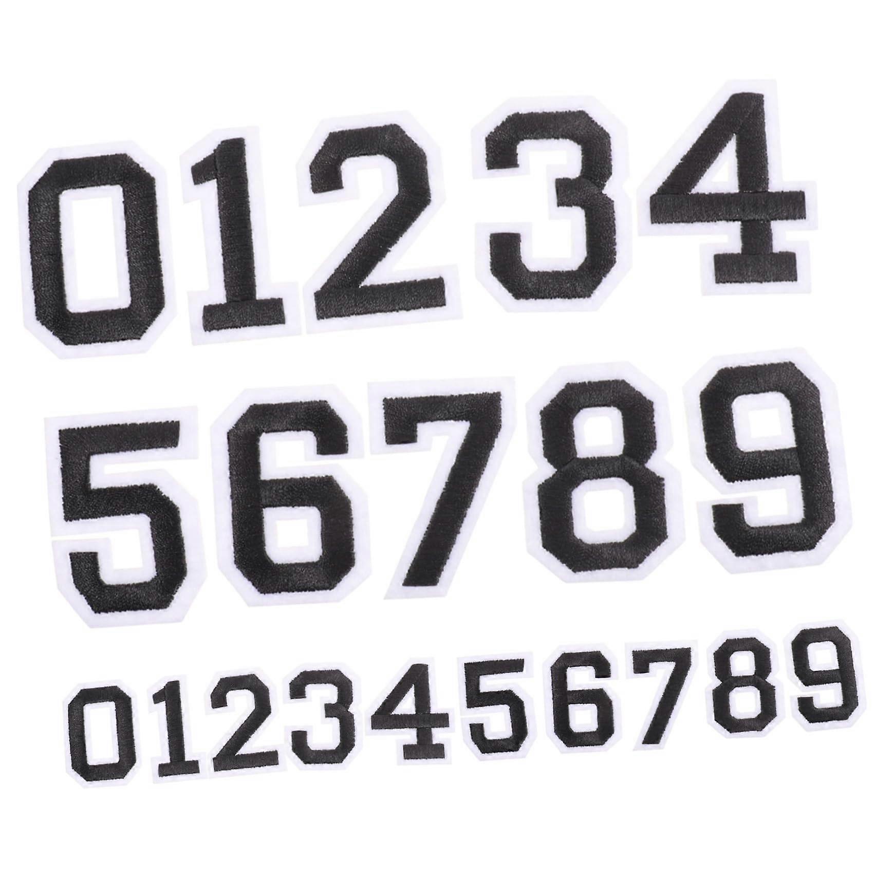 Self Adhesive Stickers For TShirts And Activewear 2 Sets Black With White Frame DIY Decals For Jeans Jackets Hats