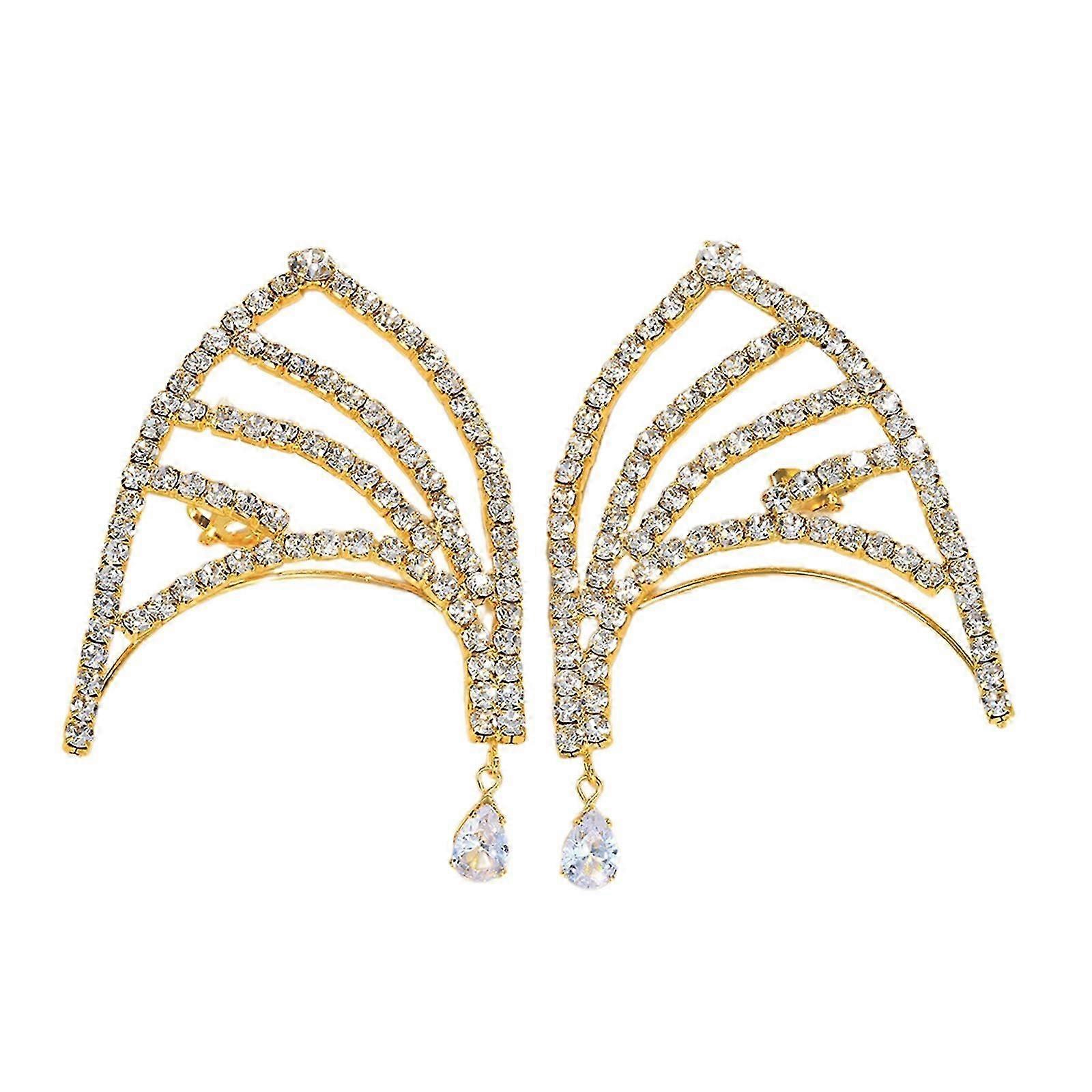 Butterfly Ear Clip Non Piercing Statement Earrings for Women's