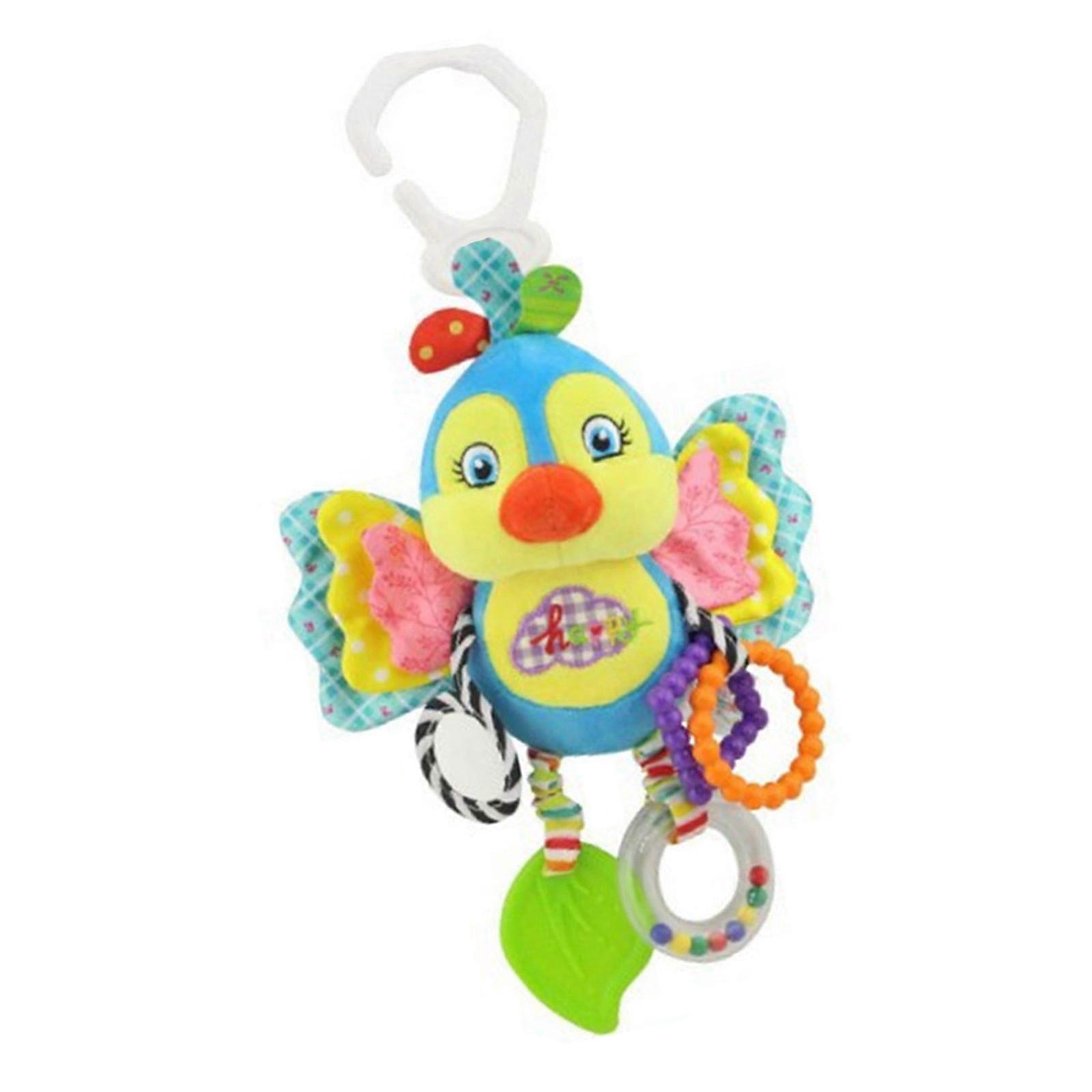 Baby Developmental Rattle Toy Detachable Crib Accessory Gentle Sound Effect Soft Visual Tracking Training Tool Multicolor