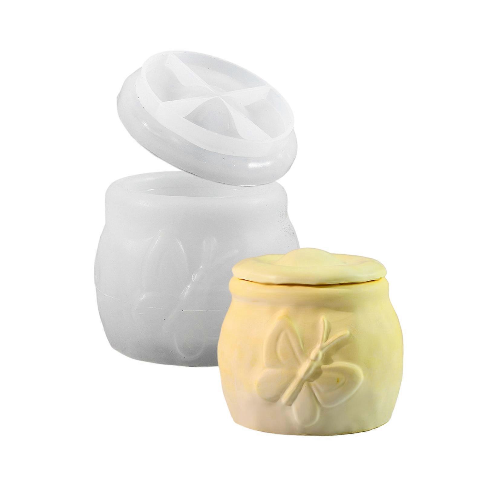 Portable Container Molds Reusable Silicone Crafting Mold with Detailed Butterfly Jar Designs for Artists and Hobbyists Multicolor