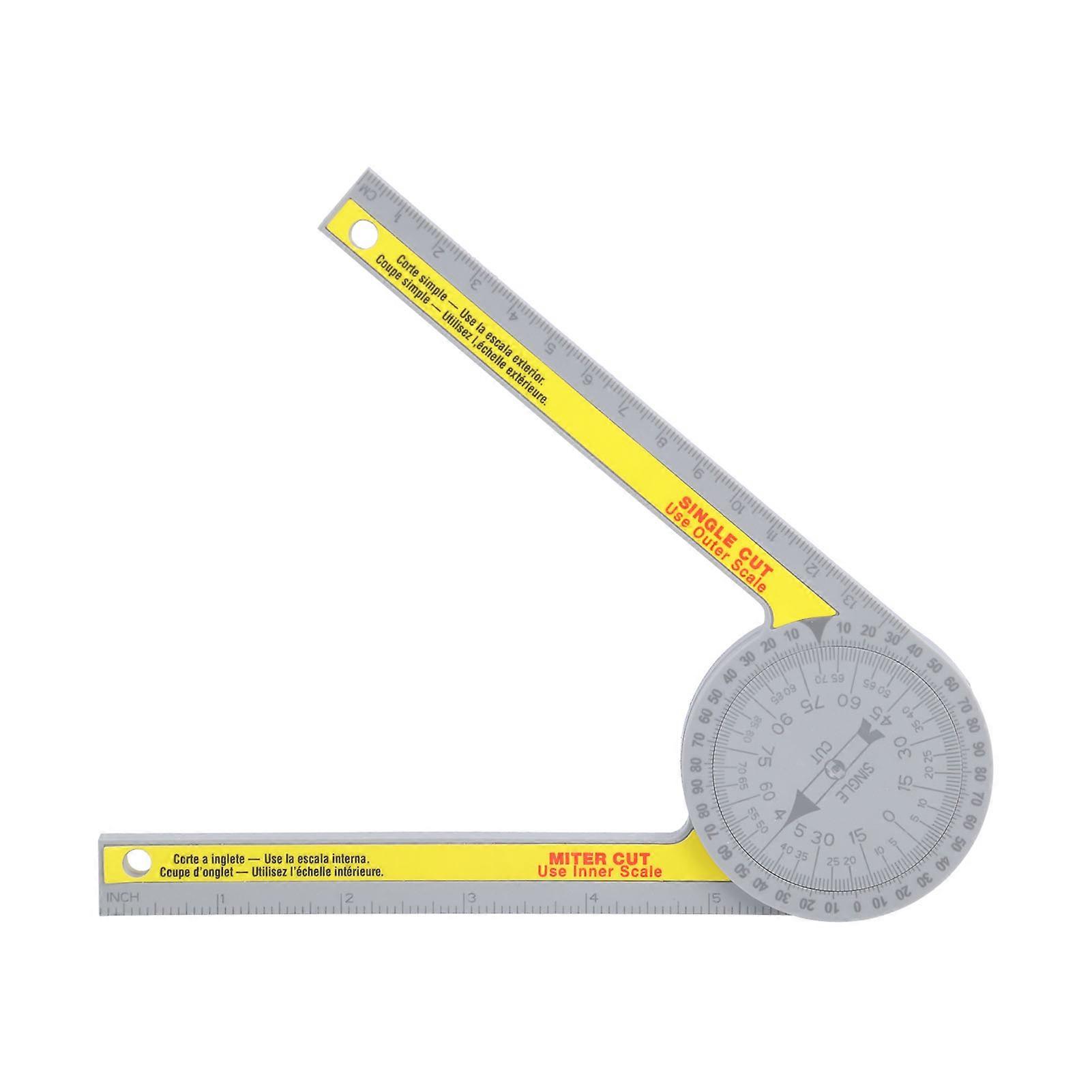 Miter Saw Protractor 360° Rotatable High Accuracy 2 Scales Portable Angle Finder for Carpenter