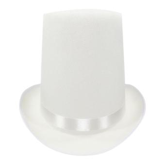 z Fedora Top Hat Black Short Brim Dress Up Cowboy Hat Surprise Gift for Boyfriend Father Uncle Casual Cap White