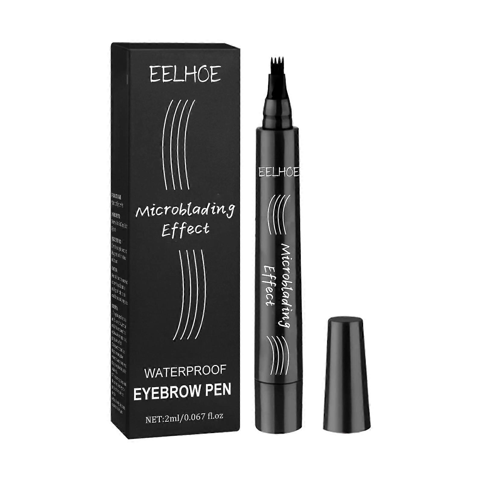 EELHOE Four Fork Wild Water Eyebrow Pencil, Embellished Eyebrows Waterproof And Sweatproof Filling Eyebrows Naturally Plump And Multi-Colored