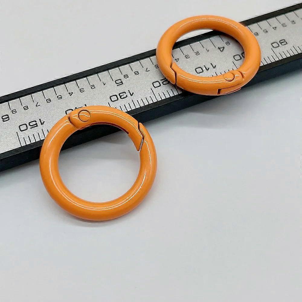 O Ring Spring Clasp Metal Openable Round Carabiner Keychain Clips 10 Pcs Multicolor DIY Jewelry Buckle Connector Model06