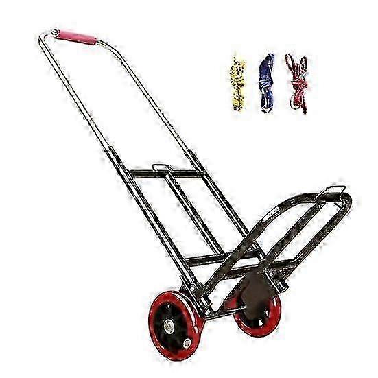 Multi-Functional Folding Retractable Trolley with Soft Ergonomic Handle - 70kg Heavy-Duty Grocery Shopping Dolly Cart for Sturdy Support