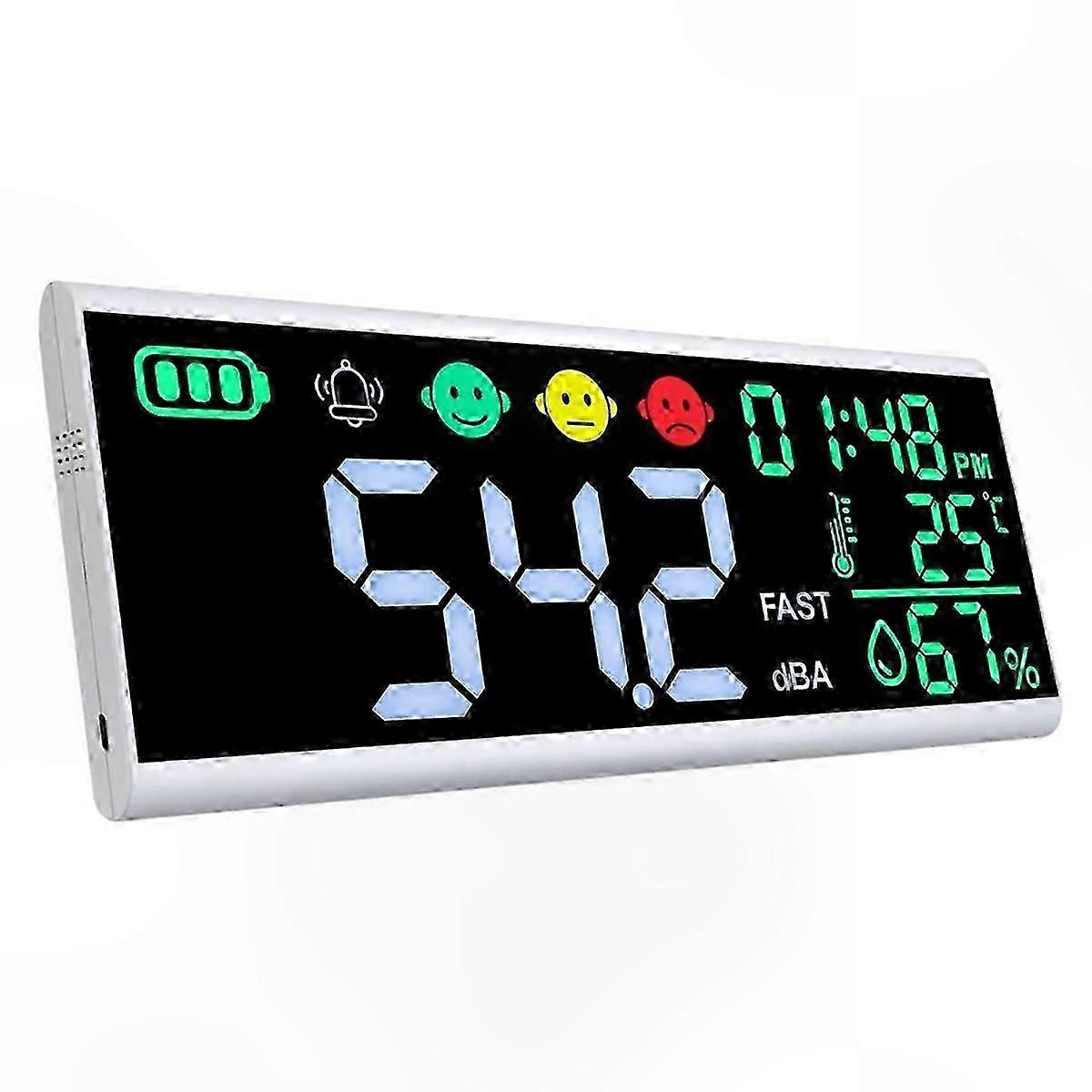 130dB Sound Level Meter with Large LCD Display, Wall-Mountable Noise Gauge for Home and Office Use