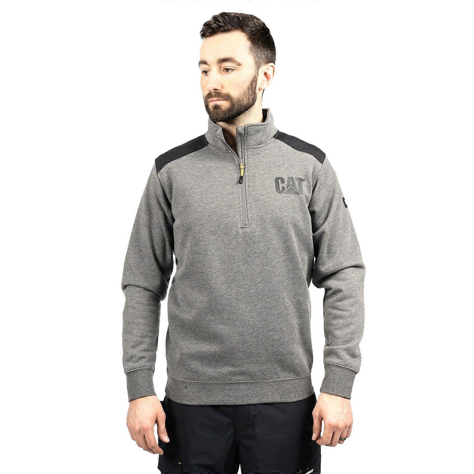 Caterpillar Essential 1/4 Zip Polyester Men's Grey Sweatshirt