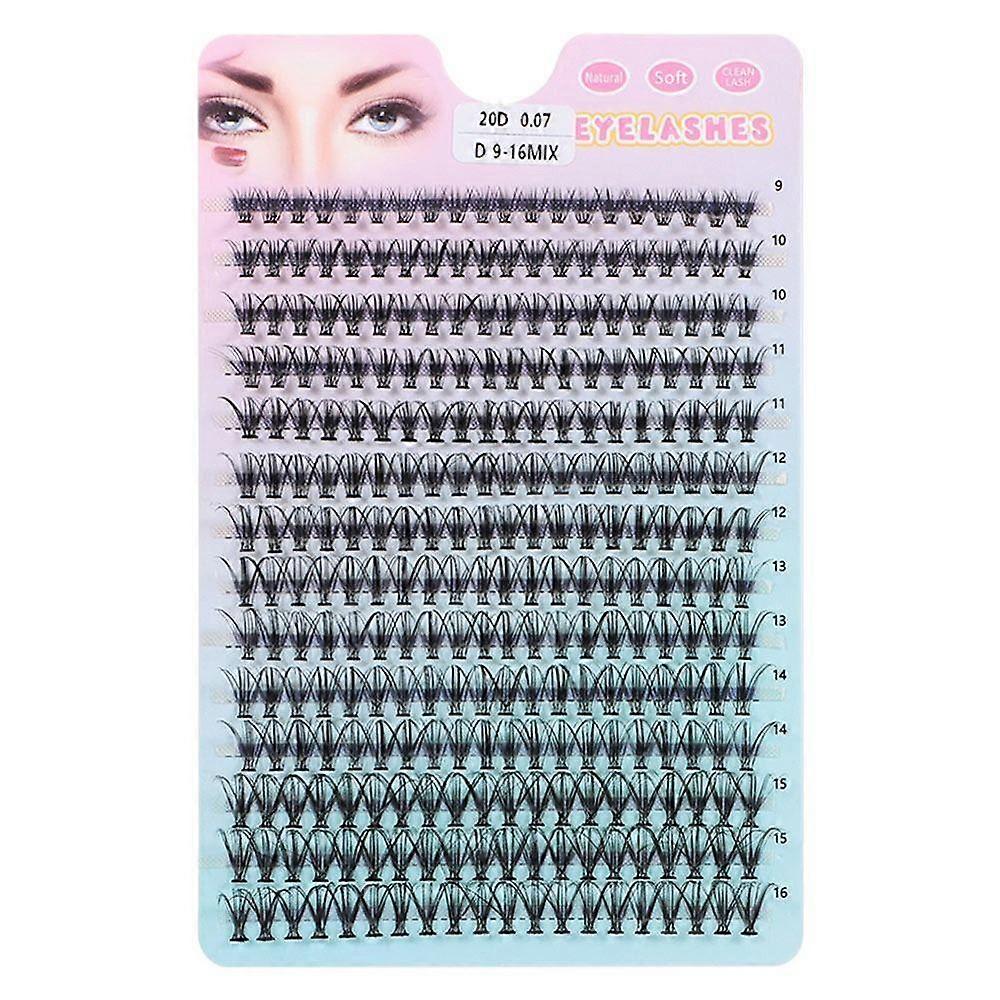 D Curl Mix Individual Lashes Cluster 10D-40D Cluster Lashes  for Self Application At Home