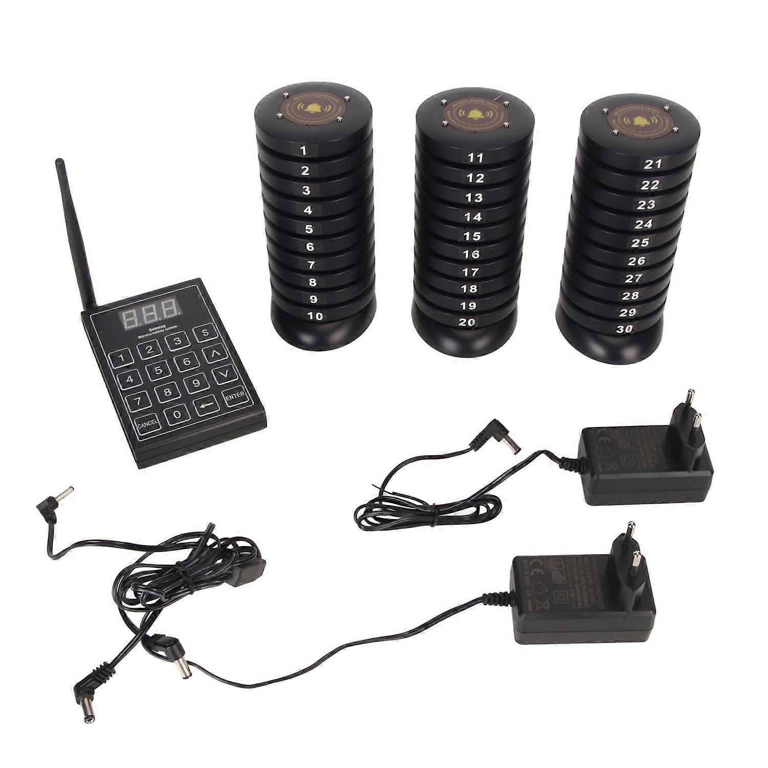 Customers Pager System 30 Buttons 3280ft Distance Rechargeable Wireless Calling System for Restauran