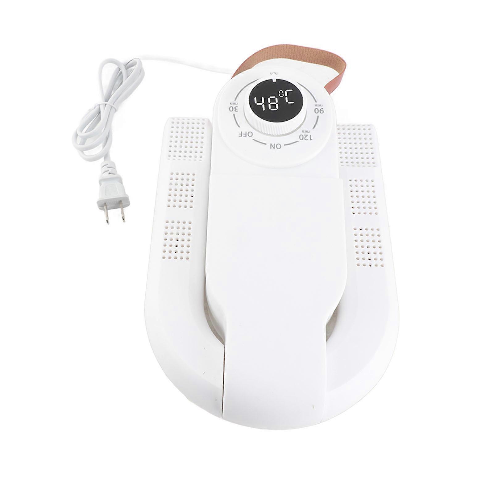 Electric Shoe Boot Dryer Smart Timer Constant Temperature Dehumidification Quick Drying Deodorizing 90 Degree Folding Quiet White
