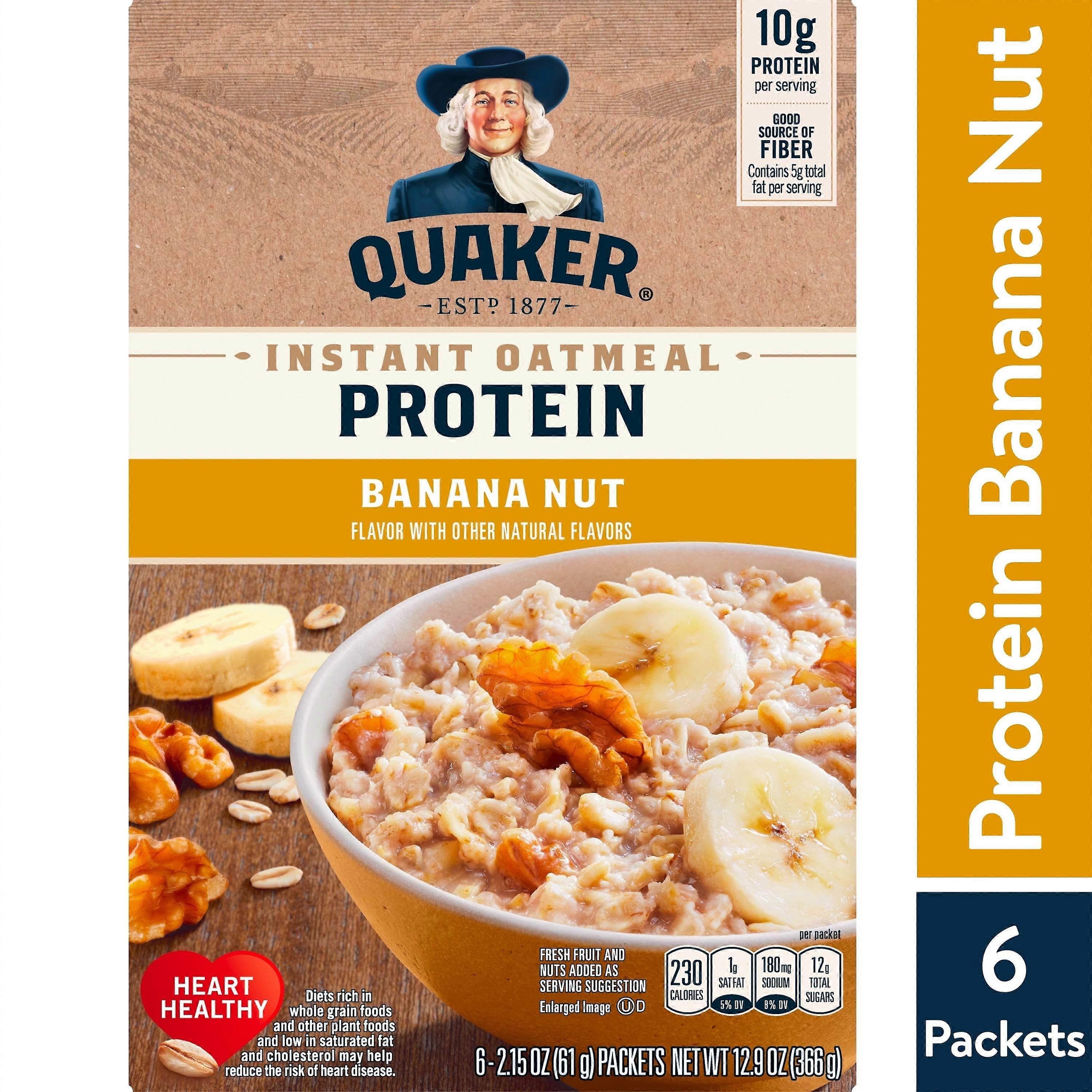 Quaker Protein Instant Havregrynspaket, Banannöt, 1 st